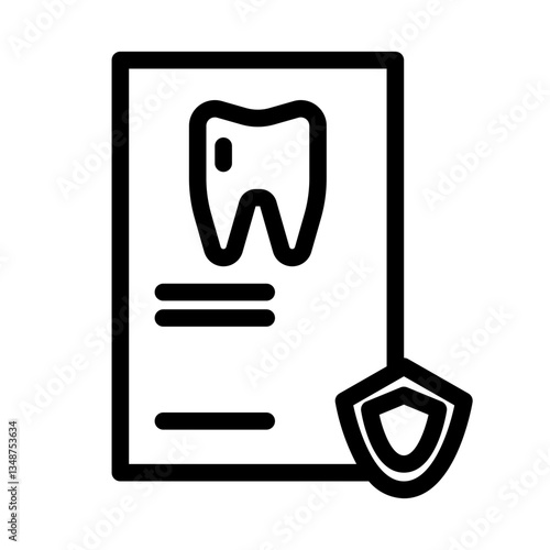 dental care insurance. This is a vector single icon with a line style. Suitable for any purpose, such as website design, mobile app design, logo design, pattern design, etc.