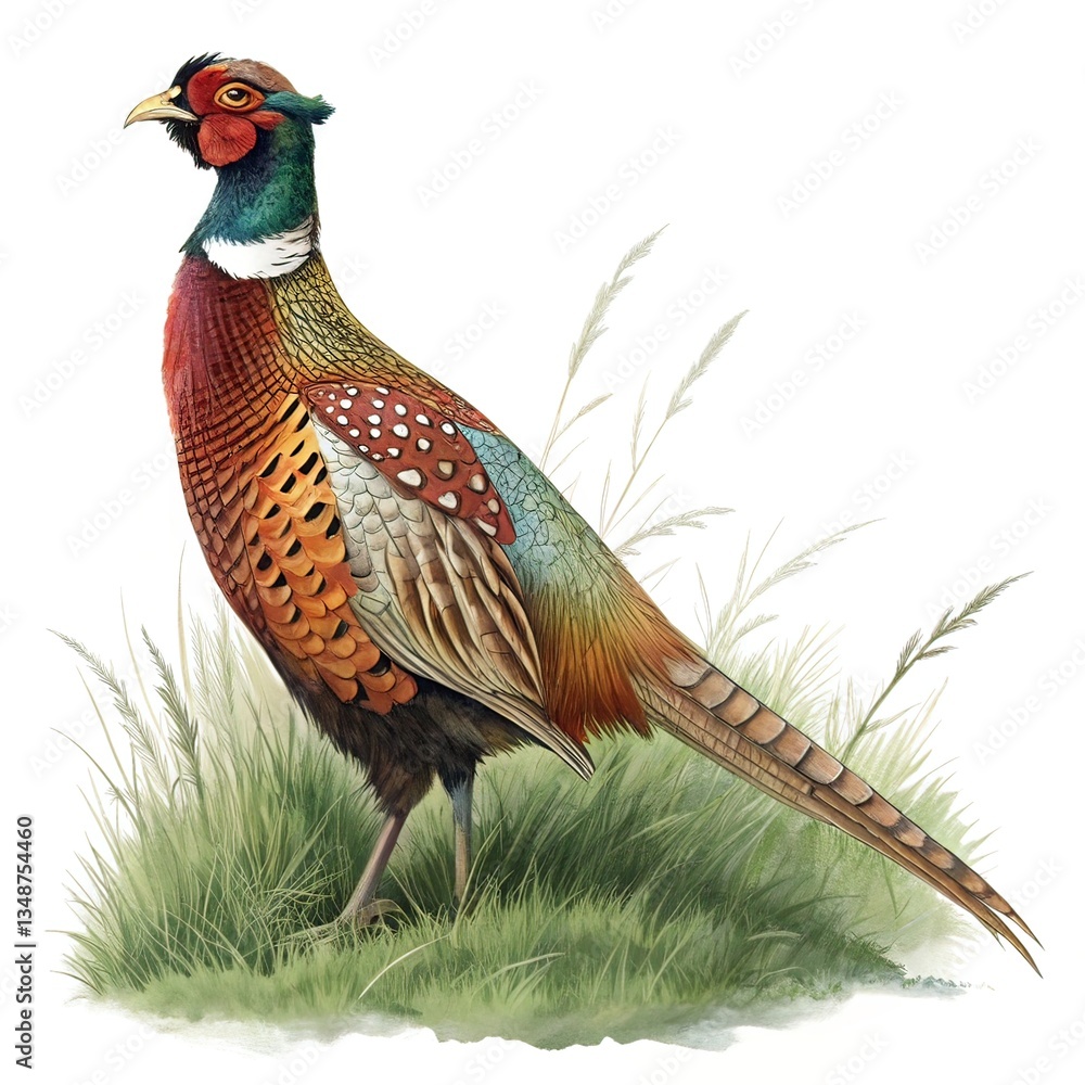 Fototapeta premium pheasant isolated on white background