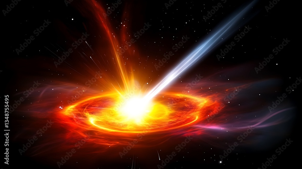 Fototapeta premium An artistic illustration depicting a cosmic event in space
