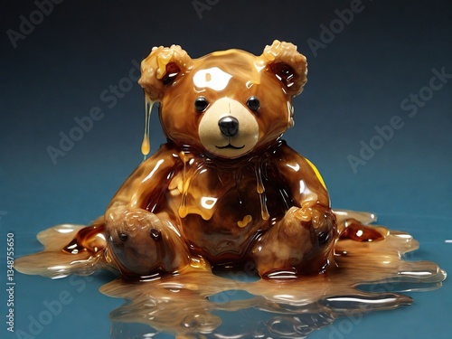Honey-covered bear toy