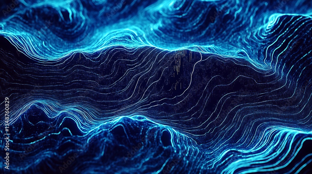 3d rendering. Abstract blue background of points. Cyber particles. Big data stream. Abstract technology stream background. Digital dynamic wave of dots. Network connection structure. Futuristic. 3d rendering. Abstract blue background of points. Cyber particles. Big data stream. Abstract technology stream background. Digital dynamic wave of dots. Network connection structure. Futuristic.
