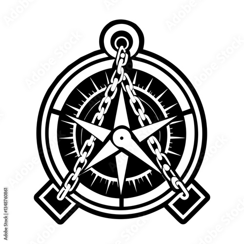 A filled style icon of broken chain symbol