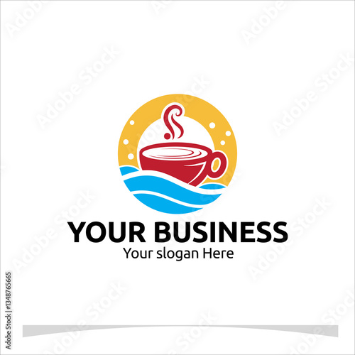 Wallpaper Mural Modern and minimalist hot drink logo design with a touch of warmth. Ideal for branding coffee products, tea houses, or any business in the beverage industry. Vector format included Torontodigital.ca