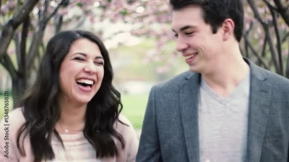 Shared Laughter: A happy couple shares a joyful moment, walking and laughing together. capture the bliss and connection. Shared Laughter: A happy couple shares a joyful moment, walking and laughing together. capture the bliss and connection.