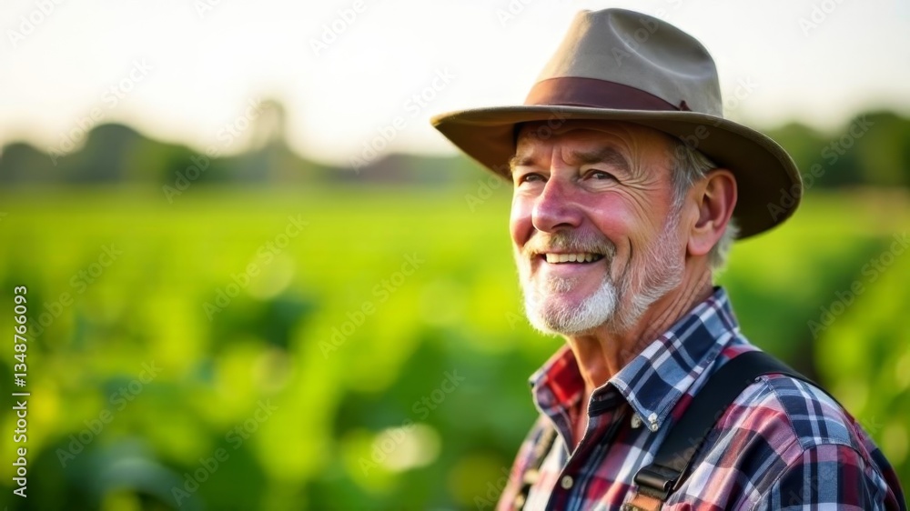 man in a hat in a field man in a hat in a field