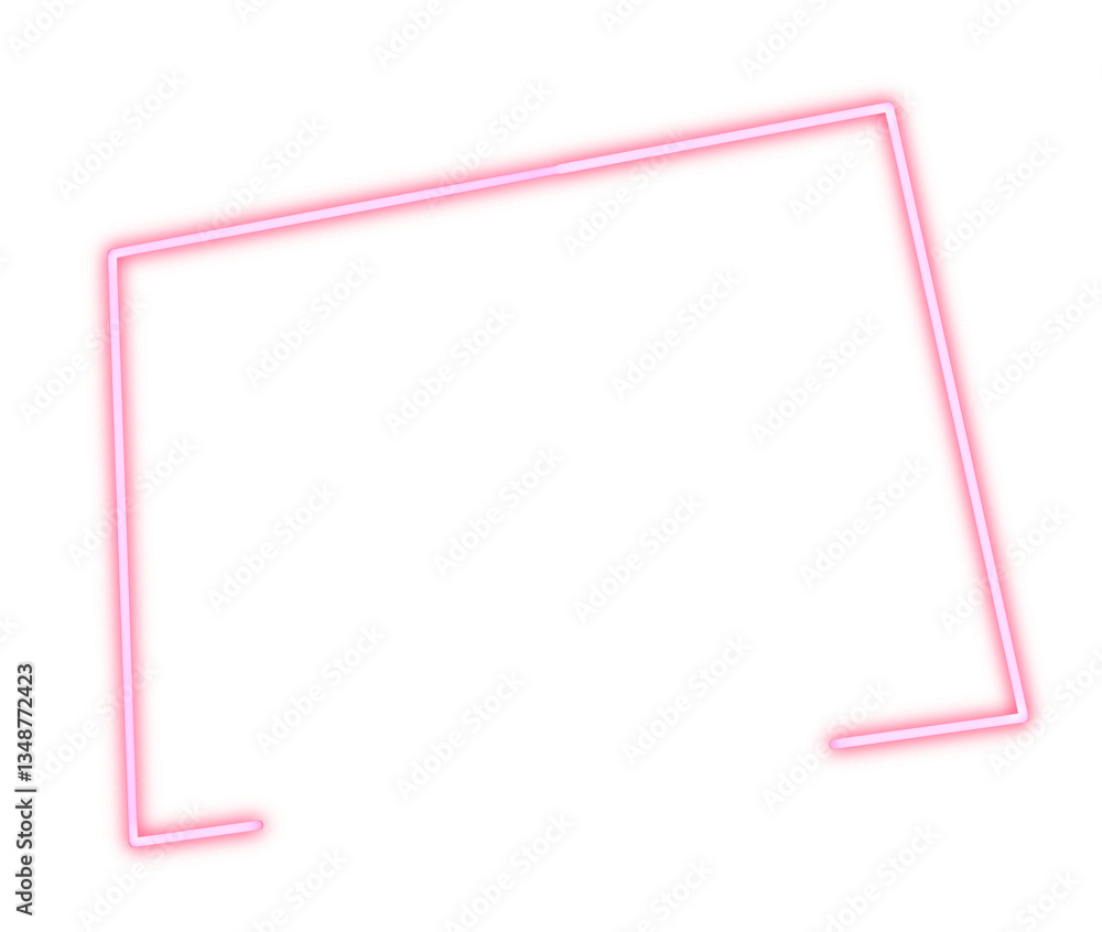 Abstract neon glow style line shapes.