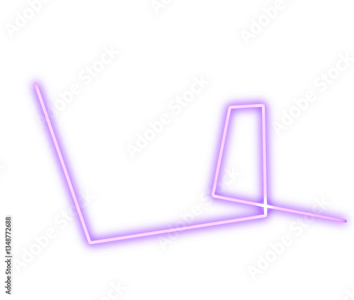 Abstract neon glow style line shapes.
