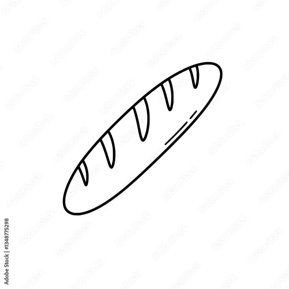 Artisan's Loaf: A simple, yet elegant, illustration of a freshly baked baguette, its crusty exterior and scored surface hinting at the deliciousness within. Artisan's Loaf: A simple, yet elegant, illustration of a freshly baked baguette, its crusty exterior and scored surface hinting at the deliciousness within.