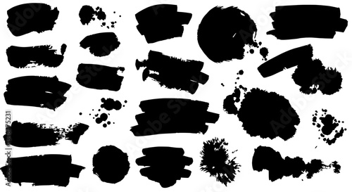 Ink Blot Textures: A collection of abstract ink blot textures. Create unique backgrounds, artistic designs, and striking visual elements.