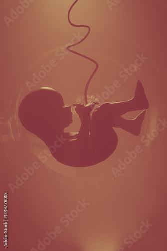 Human fetus in the womb
