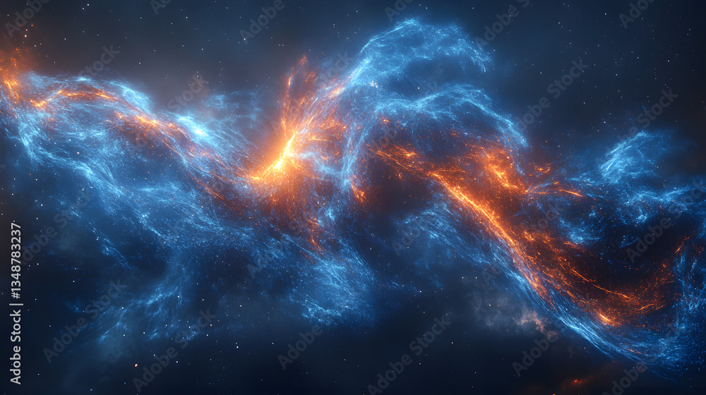 Fototapeta premium Particle space abstract background