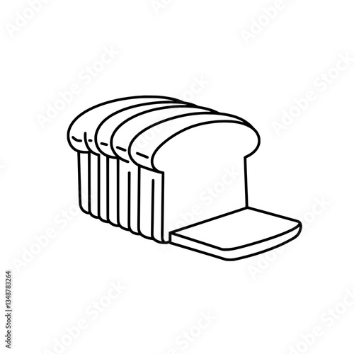 Sliced Bread: A simple yet appealing graphic of a loaf of sliced bread, showcasing the staple food in its most basic form.