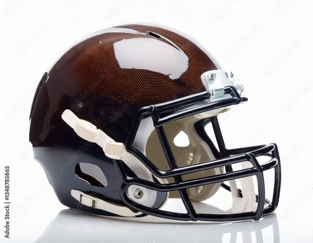 Football Helmet on white. Generated image Football Helmet on white. Generated image