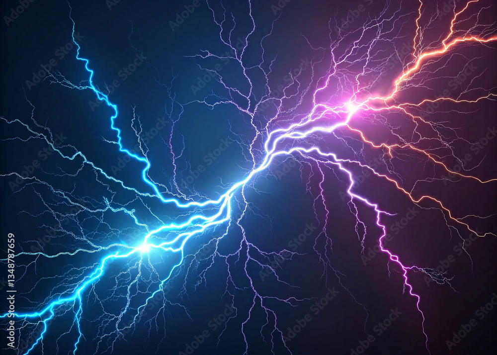 Vector Illustration Abstract Electric Lightning. Concept For Battle, Confrontation Or Fight Vector Illustration Abstract Electric Lightning. Concept For Battle, Confrontation Or Fight