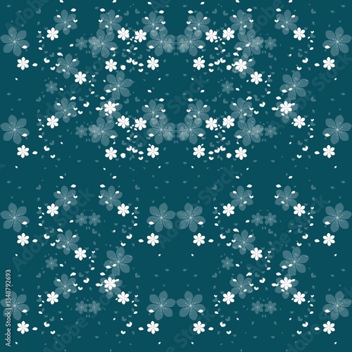 Whispering Petals, Soft Floral Scatter Pattern