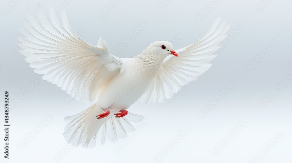 Obraz premium White dove in flight (1)