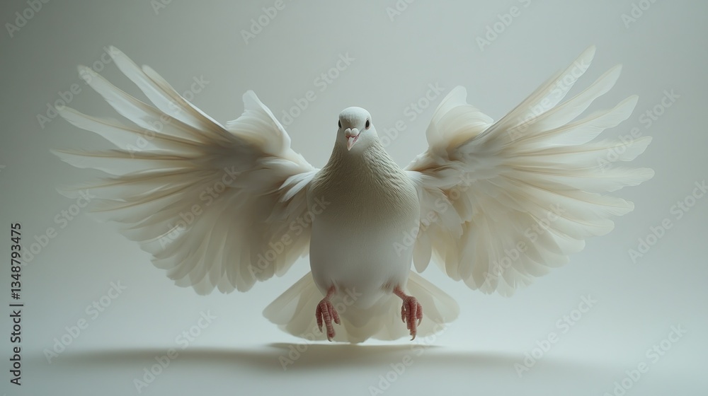 Fototapeta premium White dove in flight (5)
