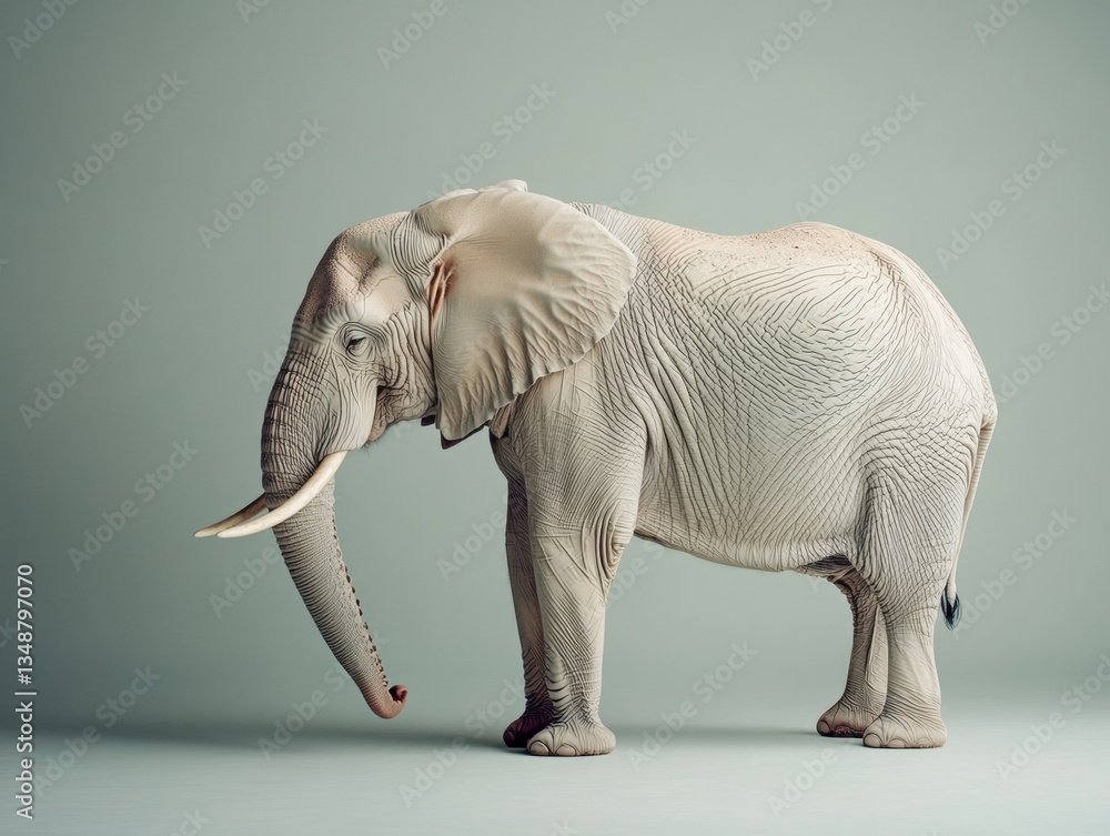 Fototapeta premium Majestic elephant standing gracefully.