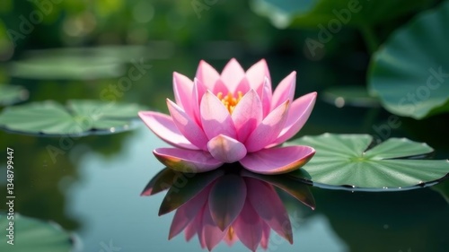 lotus in a water on the lake