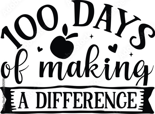 Happy 100 days of school SVG