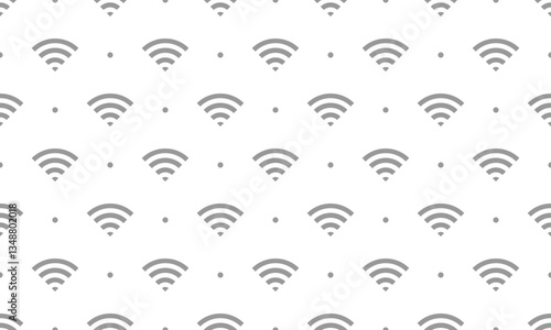 Geometric seamless pattern background with a quarter circles look like a wifi symbol. Vector Repeating Texture.