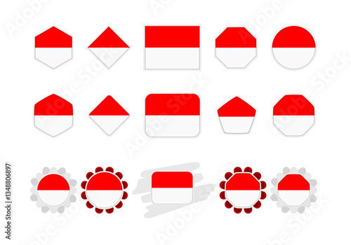 Free Download set of flags of Indonesia - GFXLoad