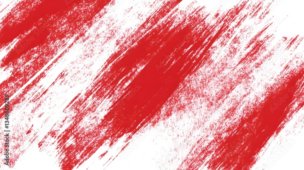 Diagonal red brushstrokes cover the white background with artistic expression Diagonal red brushstrokes cover the white background with artistic expression