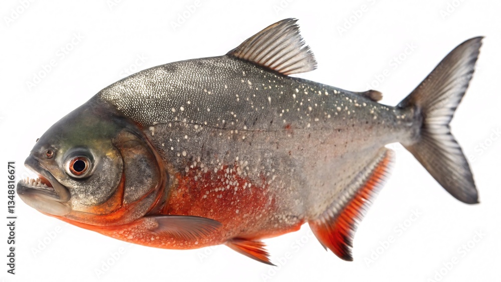 Red-Bellied Piranha Side View of a Freshwater Fish Red-Bellied Piranha Side View of a Freshwater Fish