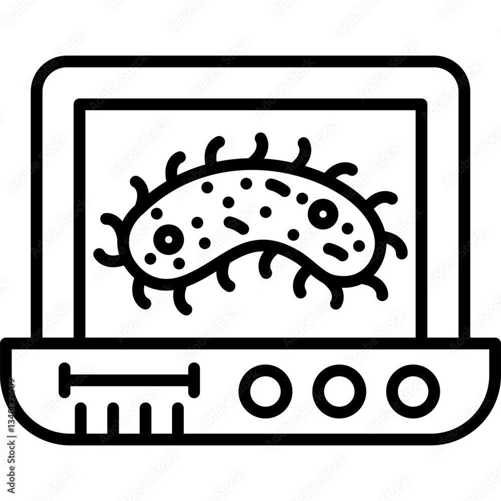Online Virus Icon Vector Element Online Virus Icon Vector Element