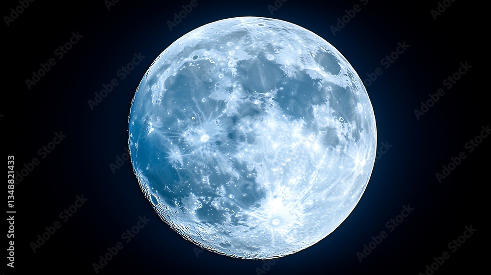 Obraz premium Full Moon Night Sky Celestial Orb