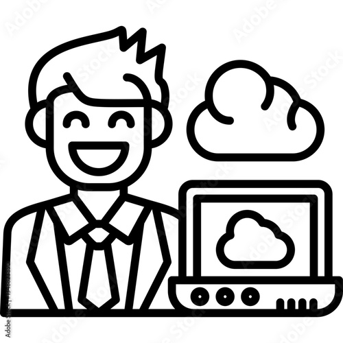Cloud Service Icon Vector Element