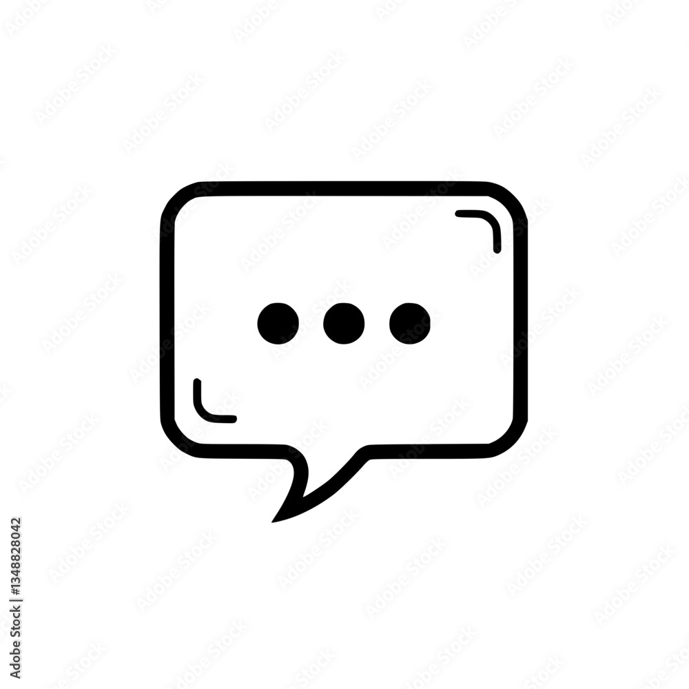 and image shows a speech bubble with three dots inside Represents communication thoughts dialogue messaging conversation thinking and image shows a speech bubble with three dots inside Represents communication thoughts dialogue messaging conversation thinking