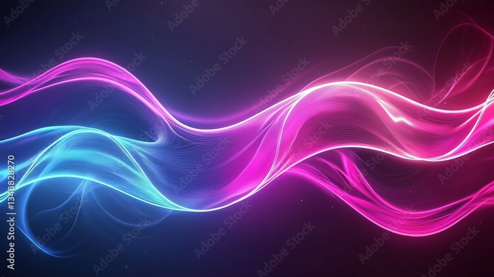 Abstract Pink and Blue Wave Background Design Swirling Neon Lines Digital Art Abstract Pink and Blue Wave Background Design Swirling Neon Lines Digital Art