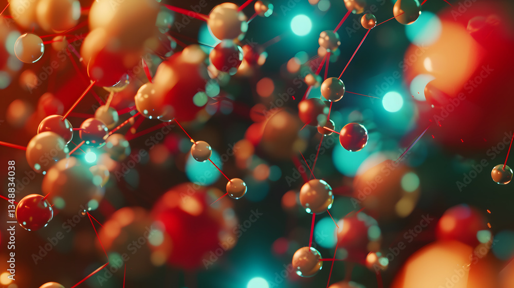 Biochemistry Molecule, illustration of a biomolecule showing Biochemistry Molecule, illustration of a biomolecule showing