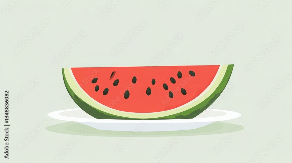 A juicy slice of watermelon, ready to be enjoyed on a summer's day. Sweet and refreshing! A juicy slice of watermelon, ready to be enjoyed on a summer's day. Sweet and refreshing!