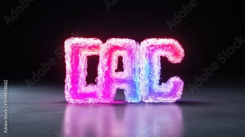 Glowing, vibrant, stylized text