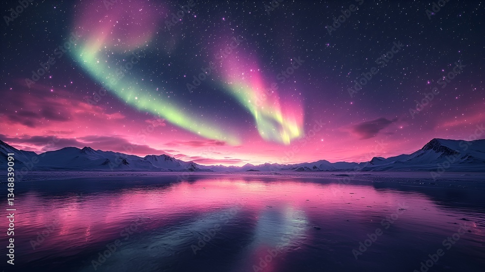 Arctic Aurora Sunrise Reflection Arctic Aurora Sunrise Reflection