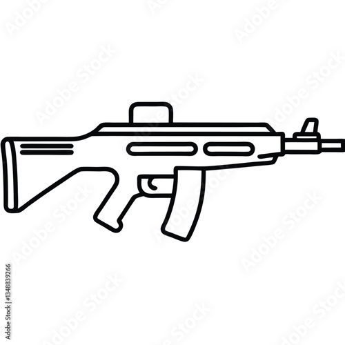 Steyr AUG gun , police weapon vector design, military vector design illustration.