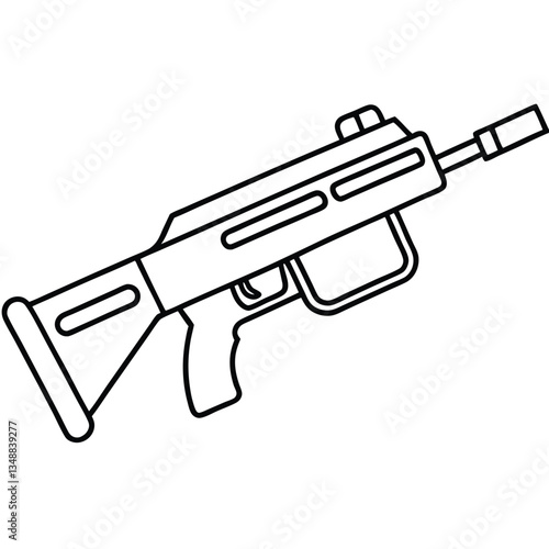 Steyr AUG gun , police weapon vector design, military vector design illustration.