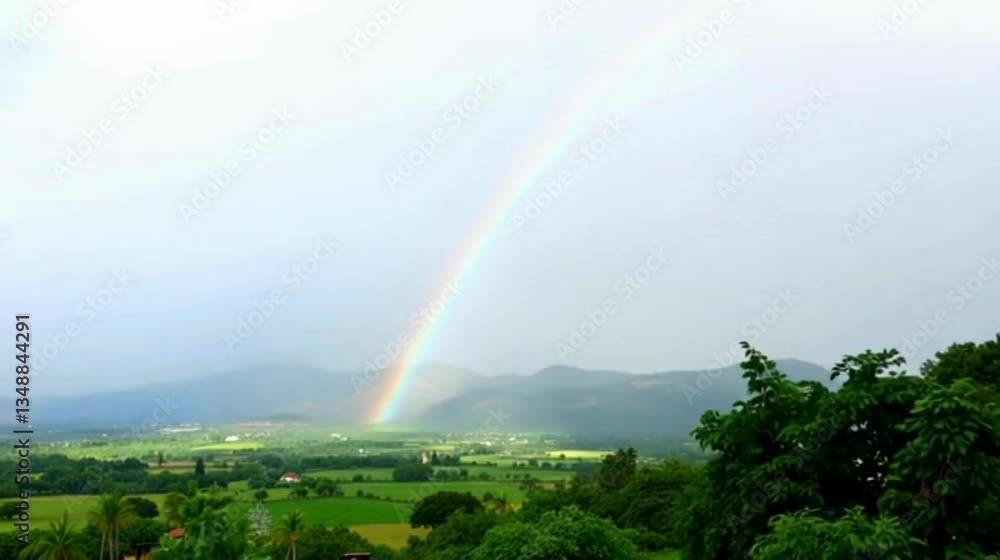 Rainbow over the meadow Rainbow over the meadow