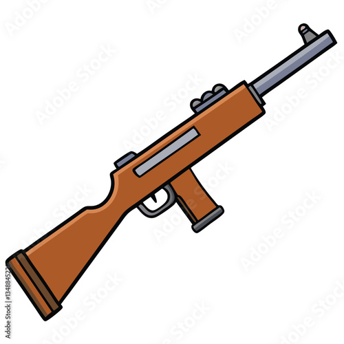 Steyr Scout gun , police weapon vector design, military vector design illustration.