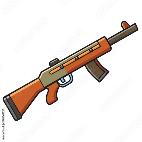 Steyr Scout gun , police weapon vector design, military vector design illustration.