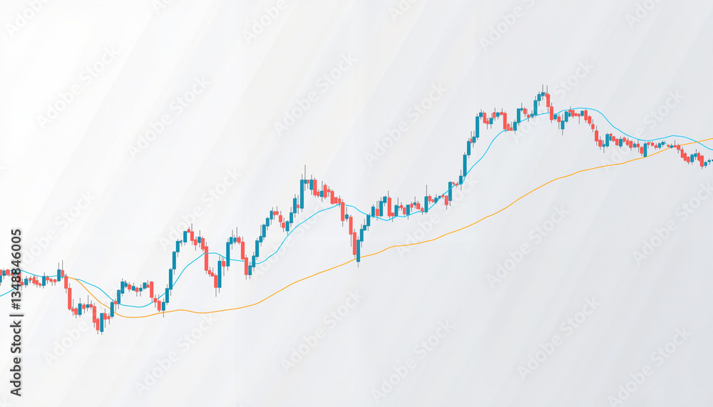 Financial charts displaying dynamic trends in light colors, data analysis Financial charts displaying dynamic trends in light colors, data analysis