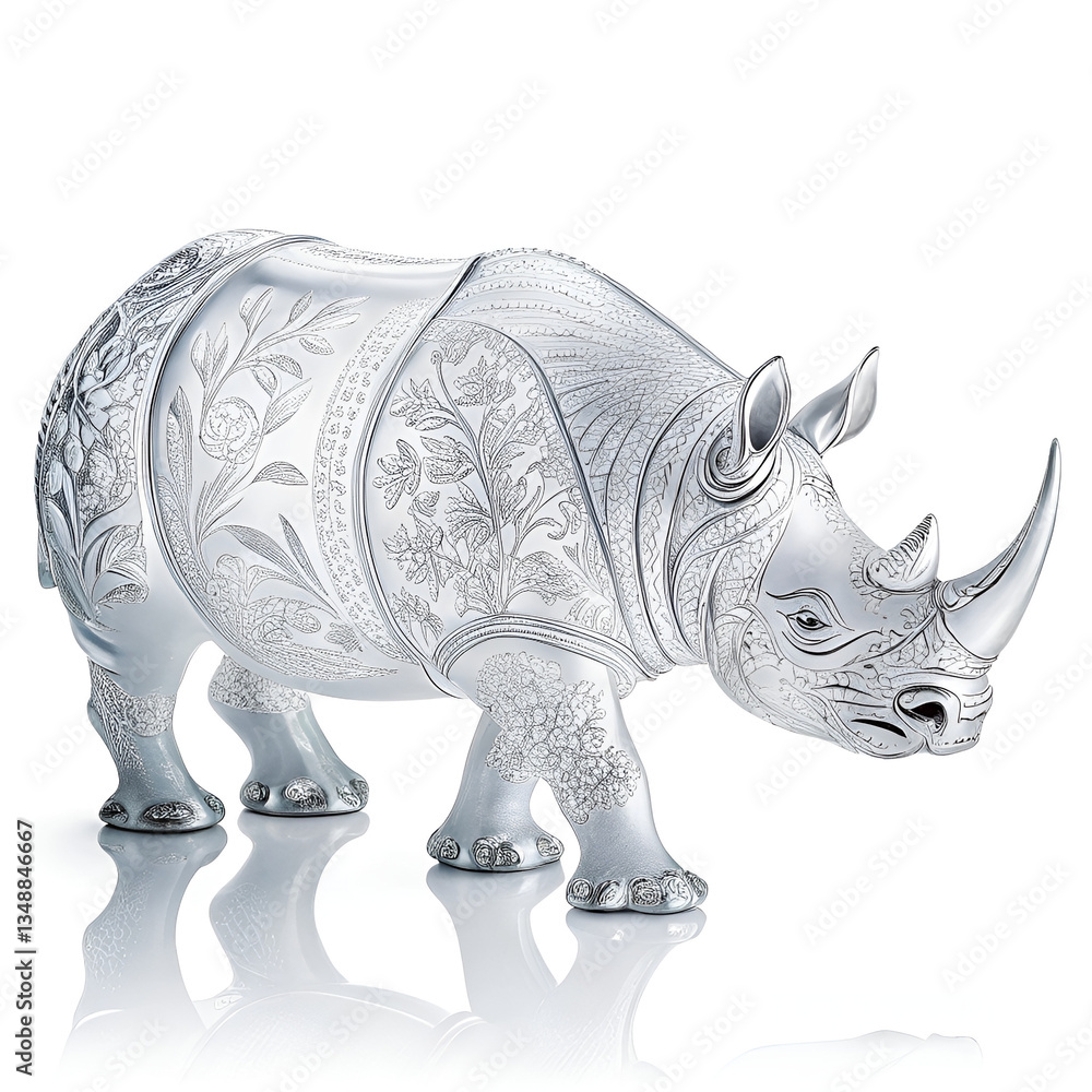 Obraz premium rhino isolated on white background