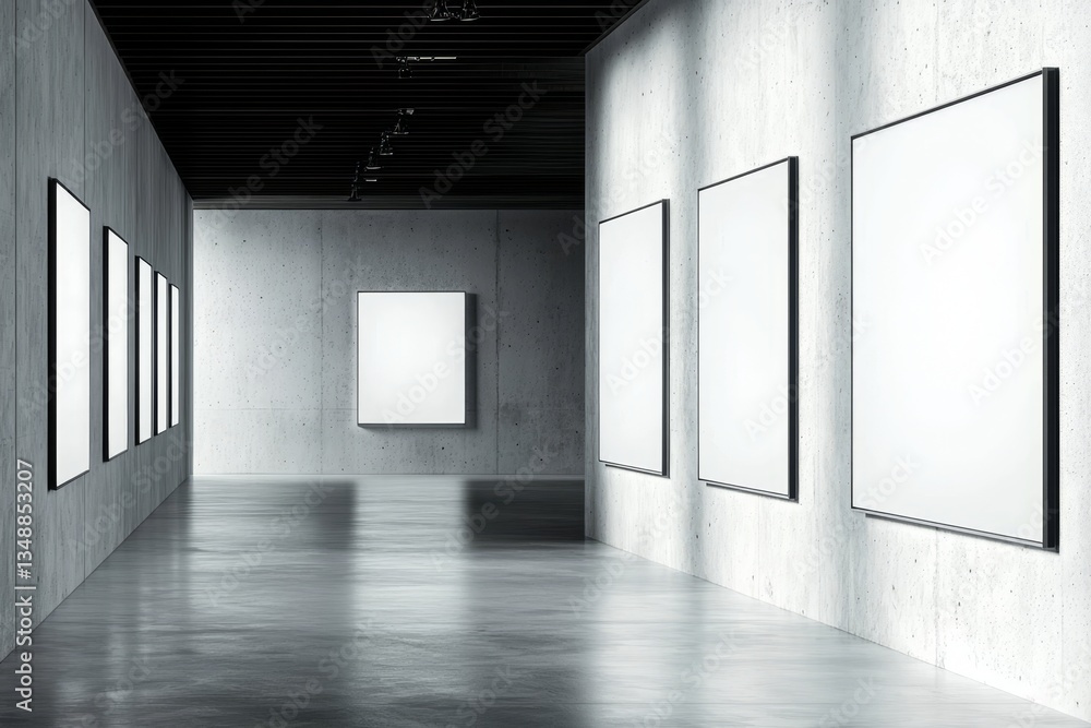 A spacious museum concept showcasing modern aesthetics. A spacious museum concept showcasing modern aesthetics.