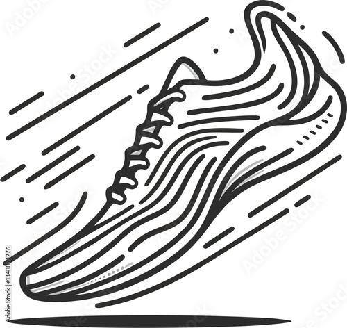 vector illustration of running shoe 