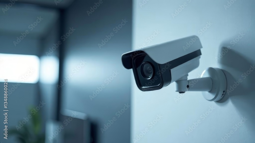 white surveillance camera in premises white surveillance camera in premises
