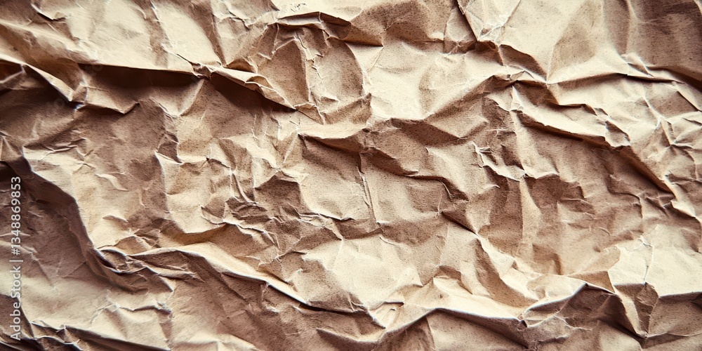 A paper with a lot of wrinkles and creases A paper with a lot of wrinkles and creases