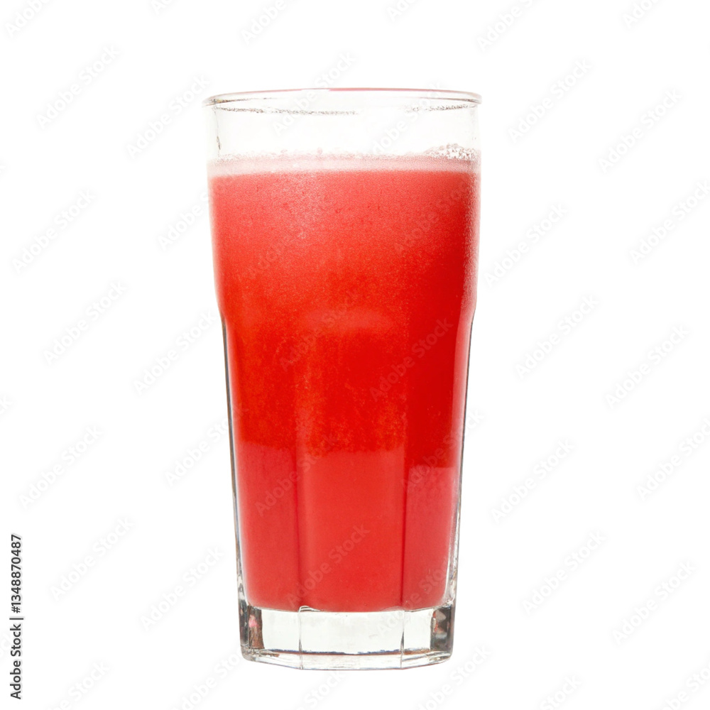 Refreshing Red Smoothie in a Glass, Perfect Summer Drink, Vibrant and Delicious Beverage Refreshing Red Smoothie in a Glass, Perfect Summer Drink, Vibrant and Delicious Beverage