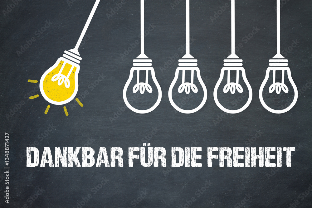 Fototapeta premium Dankbar für die Freiheit 